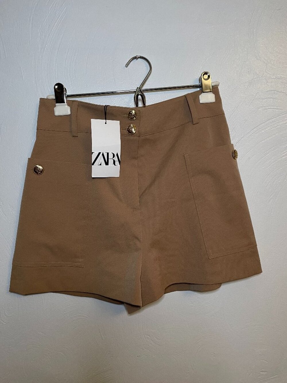 Zara - Dress Shorts w/ Gold Buttons